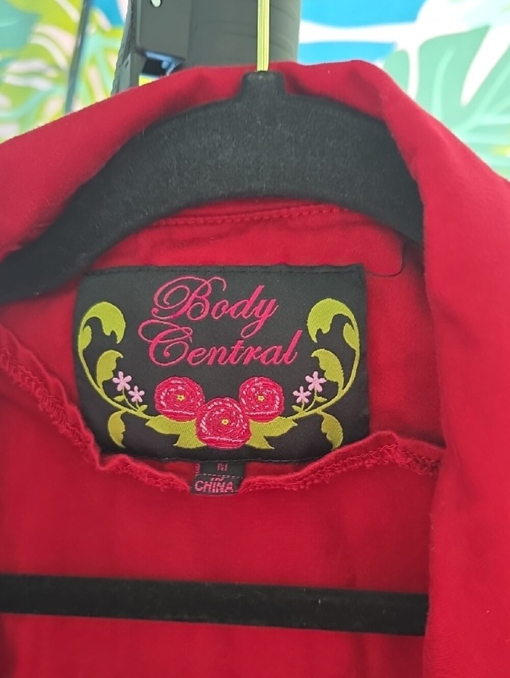 Body Central Red Ruffle-Trim Blazer Jacket - Picture 2 of 10